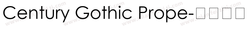 Century Gothic Prope字体转换